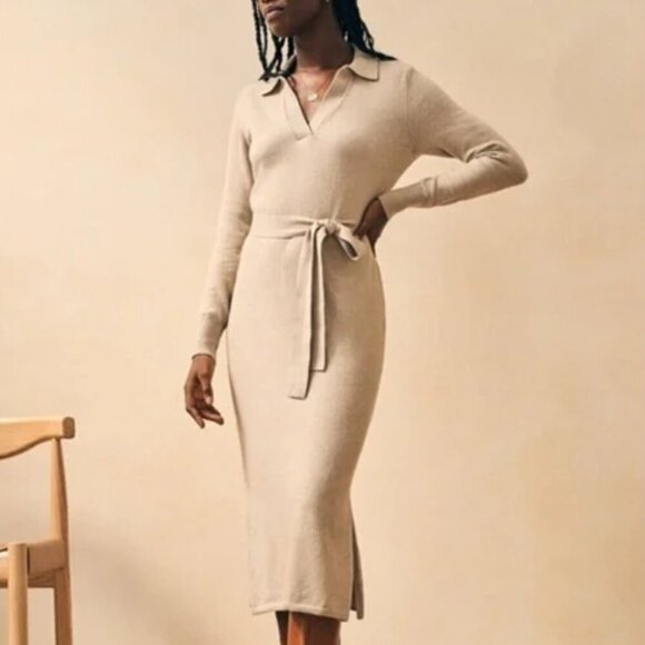 Faherty Jackson Sweater dress Oatmeal Heather small - Picture 12 of 15